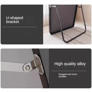 Vuông Đầy Đủ Chiều Dài Sàn Gương Kim Loại Đóng Khung Nghệ Thuật Deco Thiết Kế Thân Thiện Với Môi Làm Bằng Tay Mặc Quần Áo Gương Cho Nhà Phòng Khách Phòng Ngủ - Product Image 4