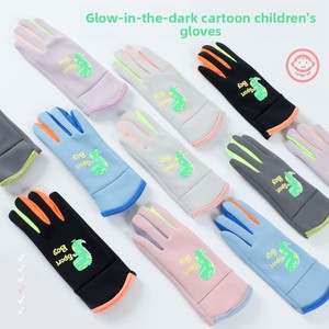 Winter Kids <strong>Gloves</strong> Three-in-one <strong>Waterproof</strong> Luminous Windproof Warm Fleece-Lined Cartoon Cycling Outdoor Activities - Product Image 5