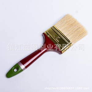 Pinceau plat à poils de porc, manche en plastique, rouge cramoisi, 12-19 mm, origine Zhenjiang, pour peinture - Product Image 5