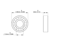 Approvisionnement d'usine 60012RS Roulement à billes à gorge profonde 12x28x8mm Acier chromé 63012RS 6302 6303 6304 6305 6306 Double joint en caoutchouc