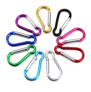 Wholesale Size Colorful Aluminum D Hook aluminum carabiner hook S shape carabiner