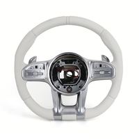 Volant en cuir blanc OEM Play and Plug, entièrement perforé, pour Mercedes-Benz Classe G G500 G63 G350 G55 G65