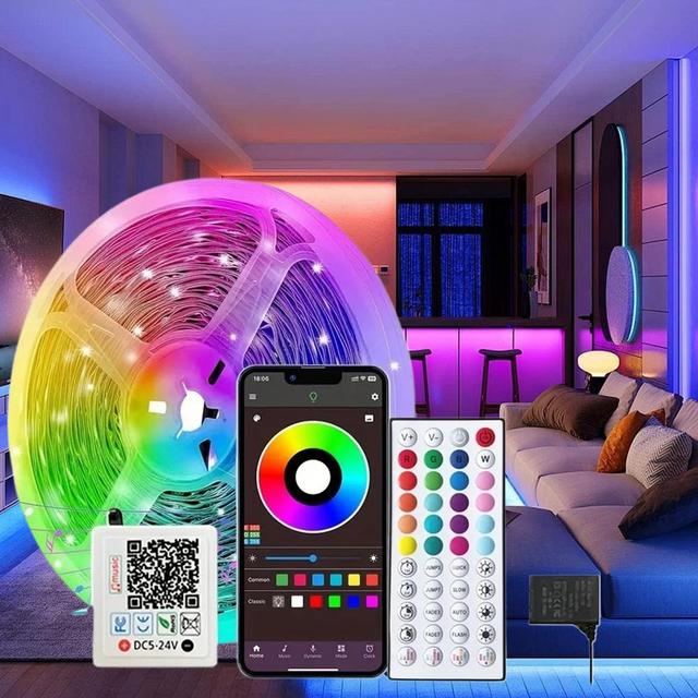 Smart RGB LED Strip Light with USB/Wi-Fi Epistar IC IP65 Rated App & Remote Control for Wall Decoration-OEM Brand
