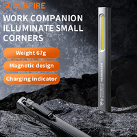 Senter USB dari Paduan Aluminium, Lampu Saku LED Mini yang Dapat Diisi Ulang dengan 388 Lumen, Sinar yang Dapat Disesuaikan & Basis Magnetik.