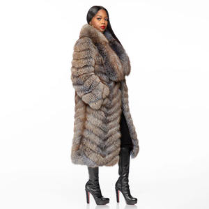 Fabbrica di produzione maniche lunghe abbigliamento da donna in vera pelliccia cappotti invernali per ragazze - Product Image 1