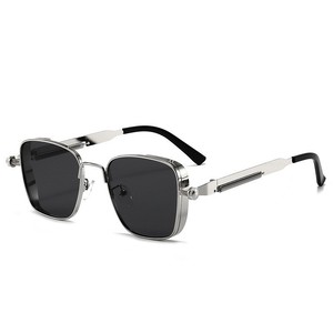 Lunettes de soleil <span class=keywords><strong>Cyberpunk</strong></span> Future Technology UV400 2026 pour unisexe, grande monture carrée steampunk en métal de haute qualité - Product Image 5