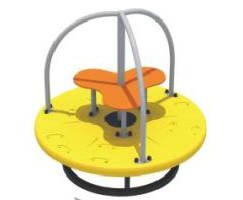 Parco giochi all'aperto di alta qualità per bambini allegri rotatoria con sedili di sicurezza e ringhiere - Product Image 3