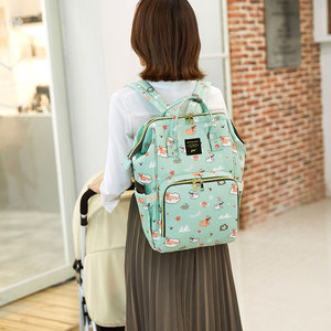 Large Waterproof <strong>Backpack</strong> Diaper Bag for Mommy and Baby Unique Print Pattern Travel <strong>Organiser</strong> Made of Polyester - Product Image 6