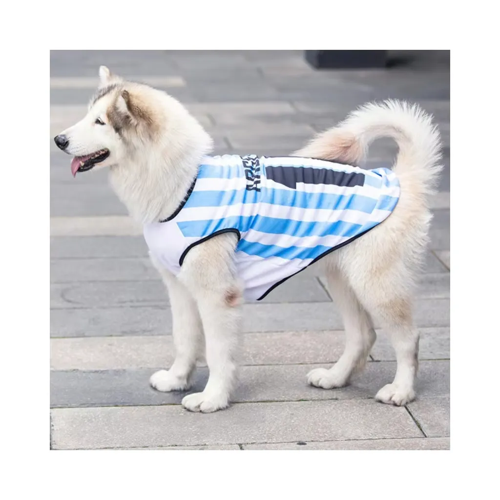 قمصان الكلاب الأكثر مبيعاً تي شيرت ملابس الحيوانات الأليفة الكلب القط الحيوانات الأليفة شبكة سترة كأس العالم ملابس كرة السلة سترات للصيف