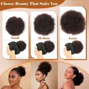 Chignon <span class=keywords><strong>Afro</strong></span> à cordon <span class=keywords><strong>de</strong></span> serrage, <span class=keywords><strong>queue</strong></span> <span class=keywords><strong>de</strong></span> <span class=keywords><strong>cheval</strong></span> 100% cheveux humains, bouclés crépus, durables, naturels, doux et lisses, <span class=keywords><strong>queue</strong></span> <span class=keywords><strong>de</strong></span> <span class=keywords><strong>cheval</strong></span> à clipser - Product Image 4