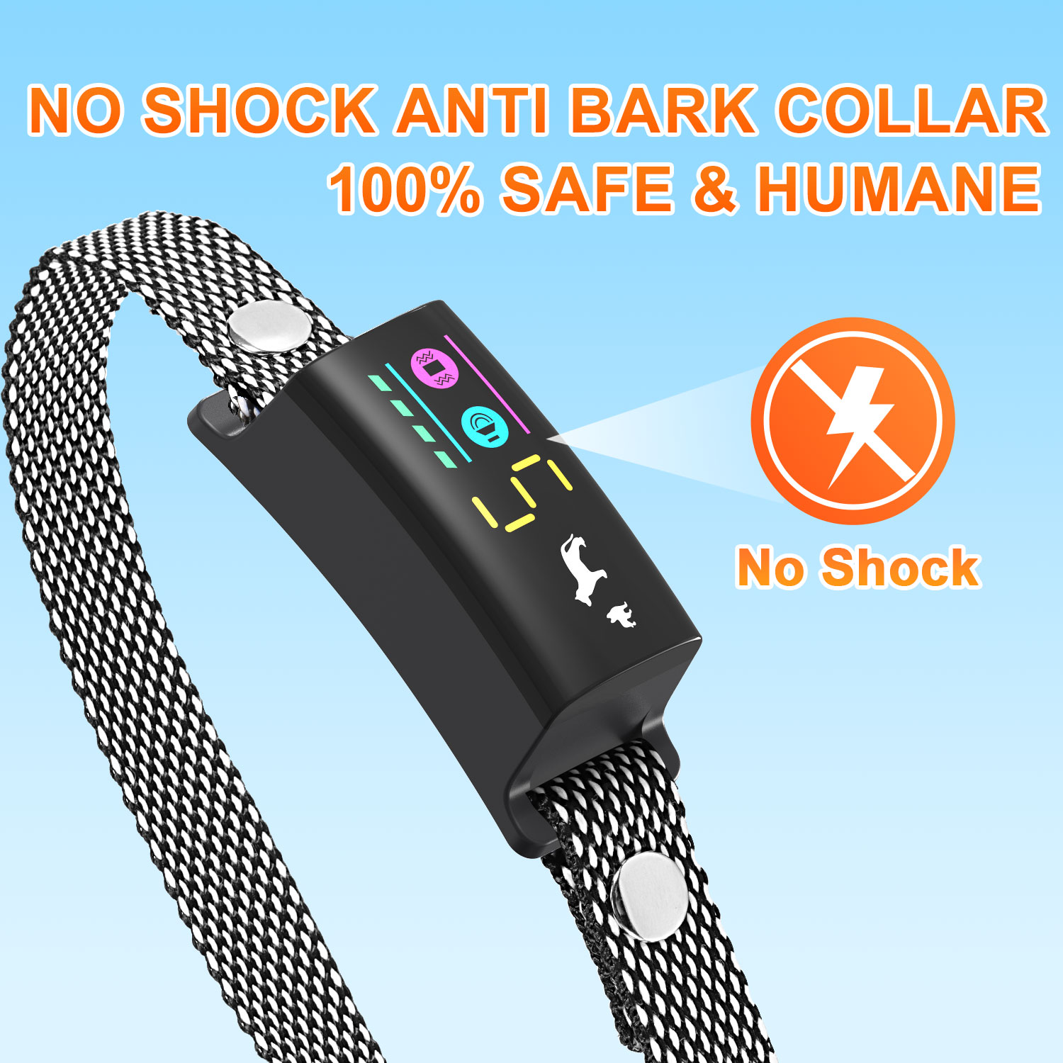 SmartPet V20 Anti-Bark Dog Collar - No Shock Bark Control Device for Small Dogs