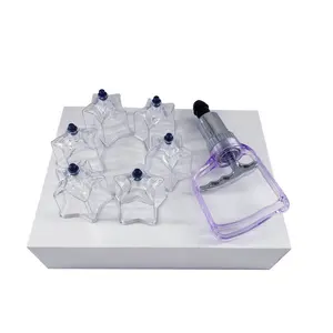 Bekam Plastik untuk Menghilangkan Rasa Sakit dengan Pompa Hisap untuk Mengaktifkan Kulit (Bekam Bintang atau Cinta) 6 Buah - Product Image 1