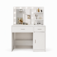 Meuble de chambre à coucher de style européen et américain, qualité export, en MDF, coiffeuse populaire, modèle 0, en stock