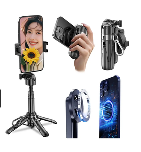 P15Mini C magnétique poignée de téléphone trépied Selfie Stick téléphone trépied sans fil avec télécommande pour iPhone Android <span class=keywords><strong>Xiaomi</strong></span> - Product Image 4