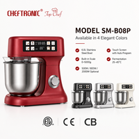 Robot pâtissier Cheftronic 6,0 L avec écran tactile intelligent, balance intégrée, fonction de fermentation, 8 vitesses, pour la pâtisserie