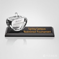 Noble personnalisé cristal optique clair bureau Apple sport cadeau d'affaires personnalisé Logo Apple trophée Plaque de récompense