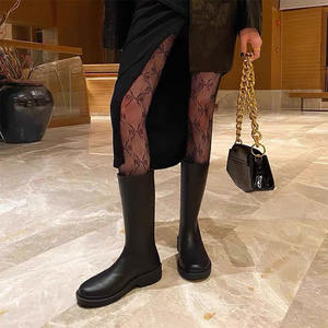 Fabrika doğrudan toptan su geçirmez botlar kadın siyah uyluk yüksek çizmeler kadın tasarımcı yağmur çizmeleri - Product Image 6