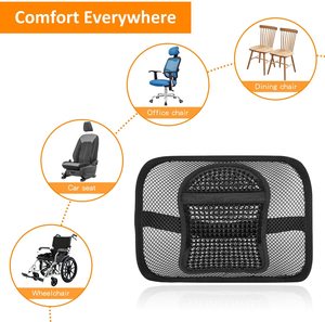 Support <span class=keywords><strong>lombaire</strong></span> en maille réglable avec massage pour chaises de bureau et sièges de <span class=keywords><strong>voiture</strong></span> - Product Image 6