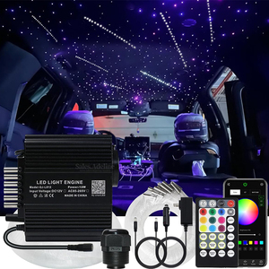 Kit de Iluminación de Techo para Auto con Fibra Óptica RGBW de 12W, Efecto de Cielo Estrellado, Estrellas Fugaces y Meteoro - Product Image 1
