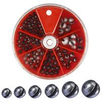Kit de Plombs Ronds à Fente Ouverte 5/7 Emplacements, Clips Anti-Emmêlement, pour Pêche en Eau Salée et Douce, Carpe, Bar