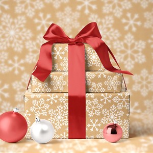 Wholesale Snowflake Matte Craft <b>Paper</b> Printed Christmas Wrapping <b>Paper</b> Roll Fruit Gift Packing <b>Paper</b> - Product Image 5