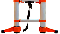 Échelle télescopique en aluminium de 12,5 pieds, échelle pliante extensible EN131, légère et portable pour la maison, le grenier, le camping-car
