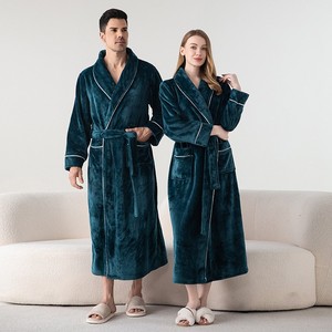 Accappatoi in Flanella Spessa, Pigiami Autunno-Inverno, Abbigliamento da Casa per Coppie, Accappatoi per <span class=keywords><strong>Uomo</strong></span> e Donna - Product Image 3