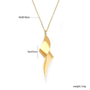 Fashion Pendant Necklace Stainless Steel Geometric <b>Star</b> <b>Design</b> Daily Wear Gold Silver Color - Product Image 2