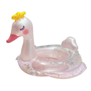 Children's Inflatable Unicorn Swim Ring With <b>Sequins</b> <b>Rainbow</b> Animal Design For Kids Swimming Pool Use - Product Image 4