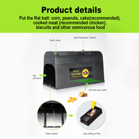 Piège à rats et souris électrique sans évasion pour petits animaux SAIJZEK. Boîtier rechargeable OEM/OEM de nouvelle conception, haute efficacité, 6000-8000V