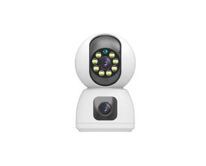 Dual Lens 3MP Mini Dome Smart Home Sicherheit CCTV-Kamera Pan-Tilt Zwei-Wege-Audio Flutlicht Stil CMOS Network Cloud Human <span class=keywords><strong>Motion</strong></span> - Product Image 5