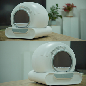 Toilette automatique pour chat 65L avec suivi <span class=keywords><strong>de</strong></span> santé, design sans serrage, bac à litière autonettoyant à entrée basse 140mm, contrôle robotisé via application WiFi - Product Image 5