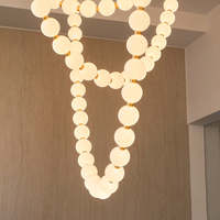 Lustre créatif en boules de verre, suspension moderne dorée pour salle à manger, bar, îlot de cuisine, lampe de projet, vente en gros d'usine