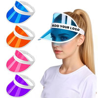 Casquette Visière PVC Personnalisée Anti-UV avec Logo, Chapeau de Plage Pare-Soleil pour Femmes et Hommes, Promotion Publicitaire, Casquette d'Équipe Touristique