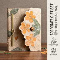 Cuaderno Promocional Hecho a Mano en China, Cuaderno de Alta Estética, con Cubierta de Papel con Textura de Planta Natural, Forma Cuadrada, UV