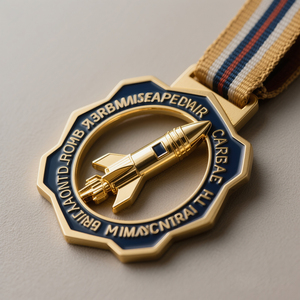 Médaille de vélo sportive personnalisée en métal doré avec ruban, souvenir, tendance, pour fabricants - Product Image 2