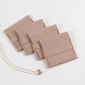 Bolsa de Joyería de Microfibra de 8*8cm con Inserto para Collar, Bolsa de Terciopelo de Alta Calidad para Empaque de Joyería con Logotipo (1) - Product Image 4