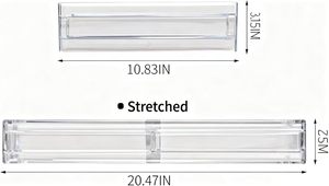 Séparateurs de tiroir extensibles et ajustables en plastique ABS pour couverts, ustensiles, cosmétiques et sous-vêtements - Product Image 2