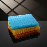 Matériau de construction résistant aux chocs et aux intempéries, plaque en polycarbonate à double paroi pour couverture de patio