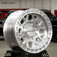 GREENLOOP 17x10J -12J Jante en aluminium forgée Beadlock à déport 30mm ET pour camion, 6x139.7 8x170, ET 35/40mm, 100mm pour la course de dragster