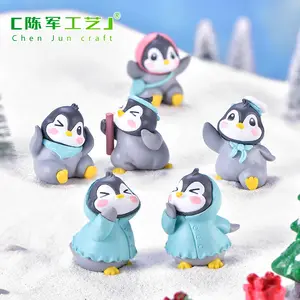 Fun Penguin landscape diy bonsai succulent decoration snow accessories Cute animal pvc plastic penguin