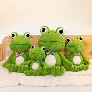 Adorable coussin en peluche grenouille verte personnalisé, jouet en peluche en forme de maison avec rembourrage en coton PP pour soulager le stress, poupées en peluche grenouille pour cadeau - Product Image 6