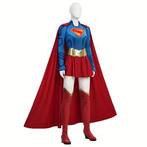 Nuevo Disfraz de Super Girl Deluxe para TV y Cine con Cubrecalzados y <span class=keywords><strong>Capa</strong></span> para Halloween - Product Image 2