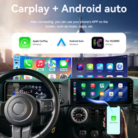 Foforfor Double écran 12,3 pouces pour Jeep Wrangler 2010-2017, tableau de bord numérique, Carplay, Android 13, autoradio, stéréo multimédia