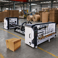 Machine plieuse-colleuse entièrement automatique à grande vitesse avec pliage et collage de haute précision pour boîtes en carton ondulé