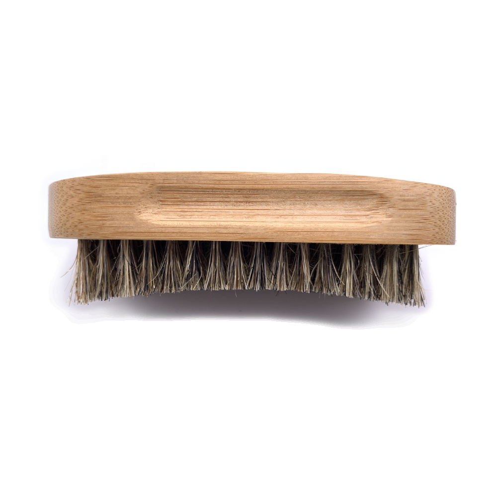 Hot Sale Oval Wood Handle Boar Bristle Hair Mens Grooming Beard Brush for Men Beard