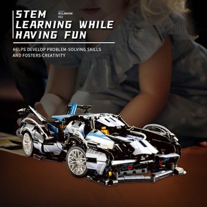 Bộ đồ chơi lắp ráp mô hình xe hơi thể thao BAKA 33012 Blue Racing 1021 chi tiết, tỷ lệ 1:14 - Product Image 6