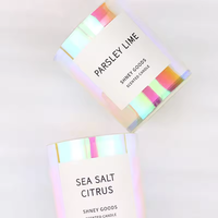 Luxuriöse Duftkerze mit Individueller Duftnote für Hochzeit Diwali Transparentes Glasgefäß Einzigartiges Design Aromatherapie Gel Paraffinwachs