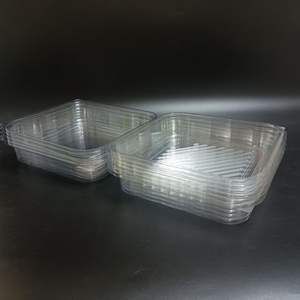 SP2685 صندوق بلاستيكي شفاف كبير الحجم يمكن التخلص منه، يمكن تخزين البسكويت والفواكه وغيرها من الطعام - Product Image 6