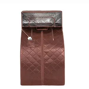 Wholesale Portable Infrared Sauna Spa, One Person at Home Full Body Sauna with Heating Foot Pad